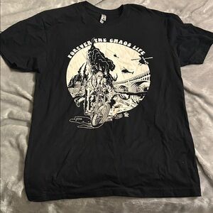 Next Level Apparel Black Graphic Tee